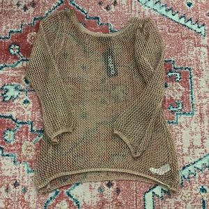 Rose gold mesh beach coverup